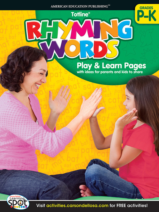 Cover image for Rhyming Words, Grades PK - K